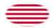 Sons of Liberty (VS ca. 1765, 13 banen)-Vlag als ovaal vignet