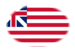 Grand Union (VS 1775-1777)-Vlag als ovaal vignet