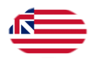 Grand Union (VS 1775-1777)-Vlag als ovaal vignet