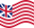 Zwaaien Grand Union (VS 1775-1777) vlag statisch