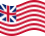 Zwaaien Grand Union (VS 1775-1777) vlag statisch