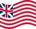 Zwaaien Grand Union (VS 1775-1777) vlag statisch