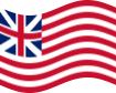 Zwaaien Grand Union (VS 1775-1777) vlag statisch