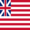 Grand Union (VS 1775-1777)-Vlag vierkant