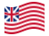 Grand Union (VS 1775-1777)-Vlag zwaaien
