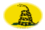 Gadsden (VS ca. 1775)-Vlag als ovaal vignet