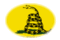 Gadsden (VS ca. 1775)-Vlag als ovaal vignet