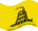 Zwaaien Gadsden (VS ca. 1775) vlag statisch