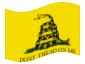 Geanimeerde vlag Gadsden (VS ca. 1775)