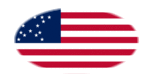 Great Star (VS 1818-1819)-Vlag als ovaal vignet
