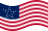 Zwaaien Great Star (VS 1818-1819) vlag statisch