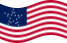 Zwaaien Great Star (VS 1818-1819) vlag statisch