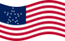 Zwaaien Great Star (VS 1818-1819) vlag statisch