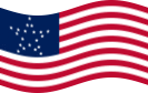 Zwaaien Great Star (VS 1818-1819) vlag statisch