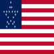 Great Star (VS 1818-1819)-Vlag vierkant