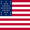 Fort Sumter (VS 1861)-Vlag vierkant