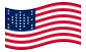 Fort Sumter (VS 1861)-Vlag zwaaien