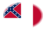 Blood-Stained Banner (Geconfedereerde Staten 1865)-Vlag als ovaal vignet