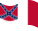 Zwaaien Blood-Stained Banner (Geconfedereerde Staten 1865) vlag statisch