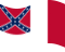 Zwaaien Blood-Stained Banner (Geconfedereerde Staten 1865) vlag statisch