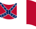 Zwaaien Blood-Stained Banner (Geconfedereerde Staten 1865) vlag statisch