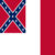 Blood-Stained Banner (Geconfedereerde Staten 1865)-Vlag vierkant