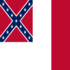 Blood-Stained Banner (Geconfedereerde Staten 1865)-Vlag vierkant
