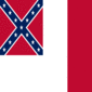 Blood-Stained Banner (Geconfedereerde Staten 1865)-Vlag vierkant