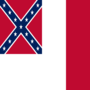 Blood-Stained Banner (Geconfedereerde Staten 1865)-Vlag vierkant