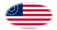 USA 37 sterren (1867-1877)-Vlag als ovaal vignet