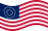 Zwaaien USA 37 sterren (1867-1877) vlag statisch