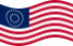 Zwaaien USA 37 sterren (1867-1877) vlag statisch