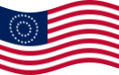 Zwaaien USA 37 sterren (1867-1877) vlag statisch