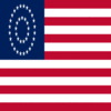 USA 37 sterren (1867-1877)-Vlag vierkant