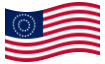 Geanimeerde vlag USA 37 sterren (1867-1877)