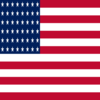 USA 48 sterren (1912-1959)-Vlag vierkant