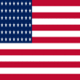 USA 48 sterren (1912-1959)-Vlag vierkant
