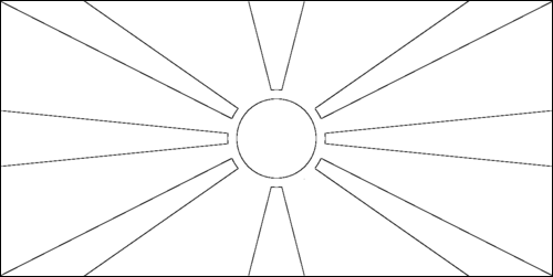 Omtrek van de vlag van Macedonië om in te kleuren