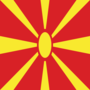 Macedonië-Vlag vierkant