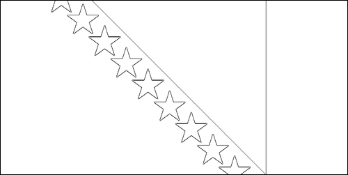 Omtrek van de vlag van Bosnië en Herzegovina om in te kleuren