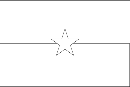 Omtrek van de vlag van Burkina Faso om in te kleuren