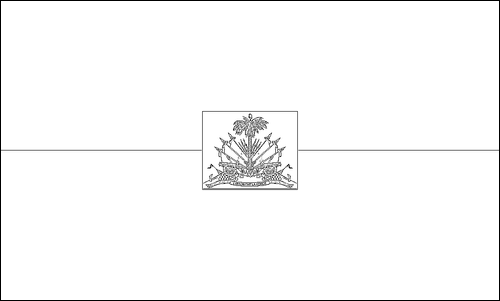 Omtrek van de vlag van Haïti om in te kleuren