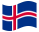 Geanimeerde vlag IJsland
