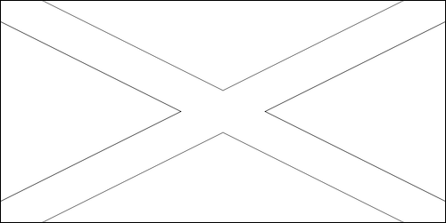 Omtrek van de vlag van Jamaica om in te kleuren
