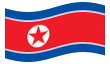 Geanimeerde vlag Noord-Korea