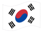 Geanimeerde vlag Zuid-Korea