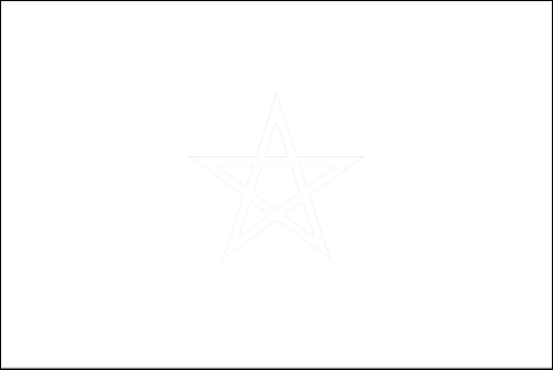 Omtrek van de vlag van Marokko om in te kleuren