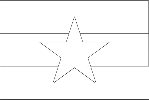 Omtrek van de vlag van Myanmar (Birma, Birma) om in te kleuren