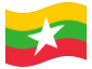 Geanimeerde vlag Myanmar (Birma, Birma)