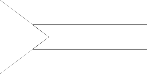 Omtrek van de vlag van Palestijnse autonome gebieden om in te kleuren